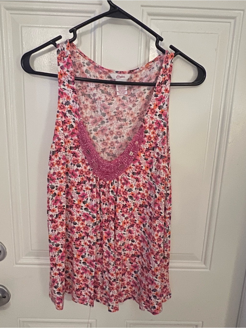 Candie’s Pink Floral Sleeveless Top